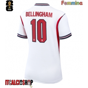Inghilterra Jude Bellingham #10 Prima Maglia Femmina Mondiali 2026 Manica Corta